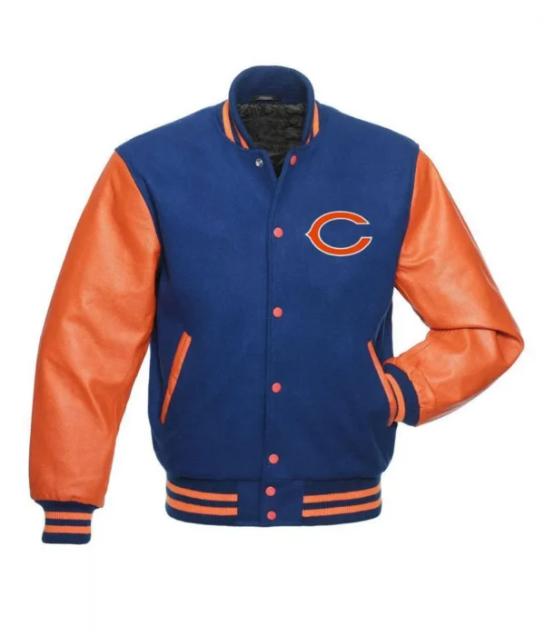 Chicago Bears NFL Varsity Orange and Blue Jacket