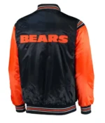 Chicago Bears Navy Blue and Orange Starter Varsity Jacket
