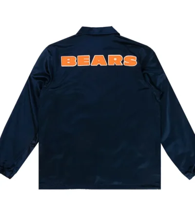 Chicago Bears Navy Satin Windbreaker