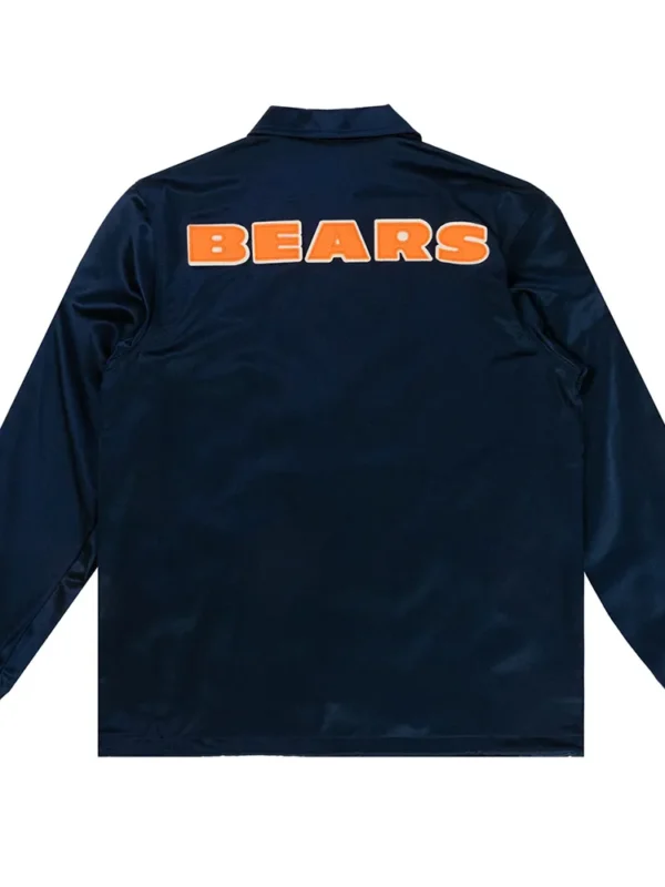 Chicago Bears Navy Satin Windbreaker