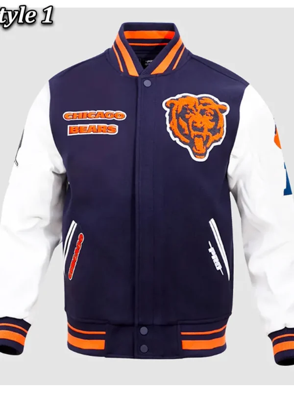 Chicago Bears Retro Classic Rib Varsity Jacket