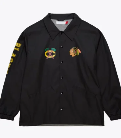 Chicago Blackhawks Black Coaches Jacket
