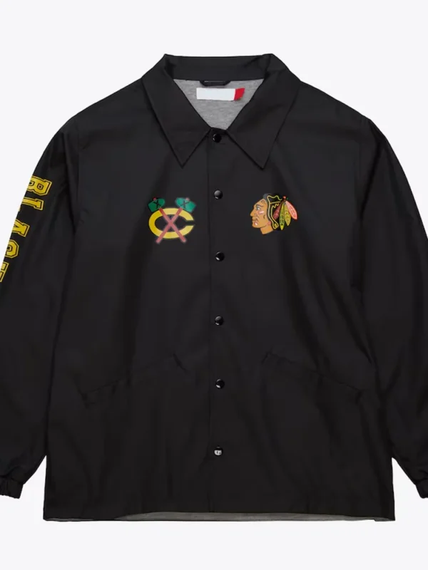 Chicago Blackhawks Black Coaches Jacket