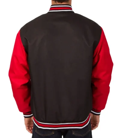 Chicago Blackhawks Black and Red Poly-Twill Jacket