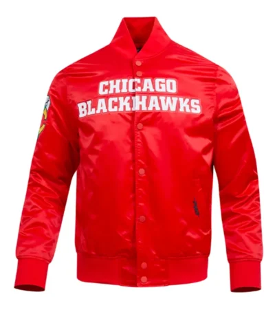 Chicago Blackhawks Classic Red Satin Jacket