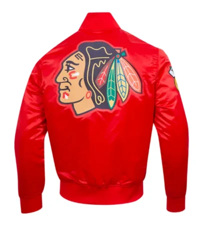 Chicago Blackhawks Classic Red Satin Jacket