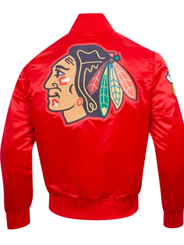 Chicago Blackhawks Classic Red Satin Jacket