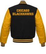 Chicago Blackhawks NHL Varsity Black and Yellow Jacket