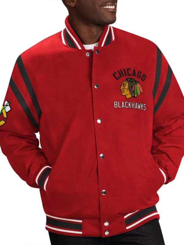 Chicago Blackhawks Red Tailback Jacket
