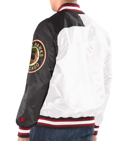 Chicago Blackhawks Retro Button-Up Satin Jacket