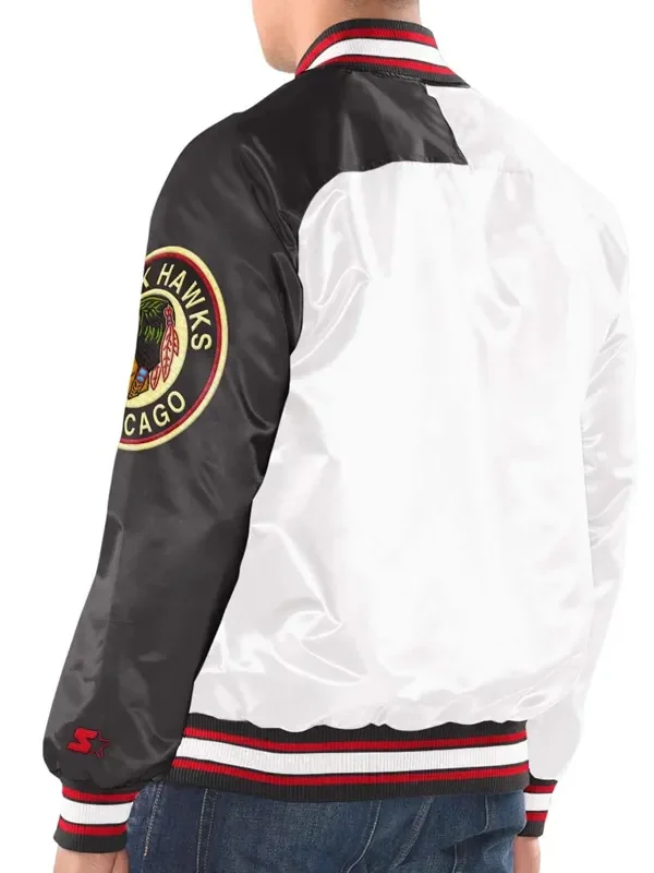 Chicago Blackhawks Retro Button-Up Satin Jacket