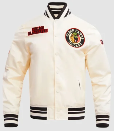 Chicago Blackhawks Retro Classic Rib Satin Jacket