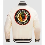 Chicago Blackhawks Retro Classic Rib Satin Jacket