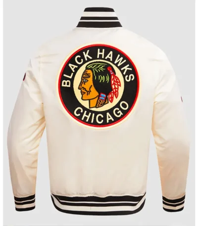 Chicago Blackhawks Retro Classic Rib Satin Jacket