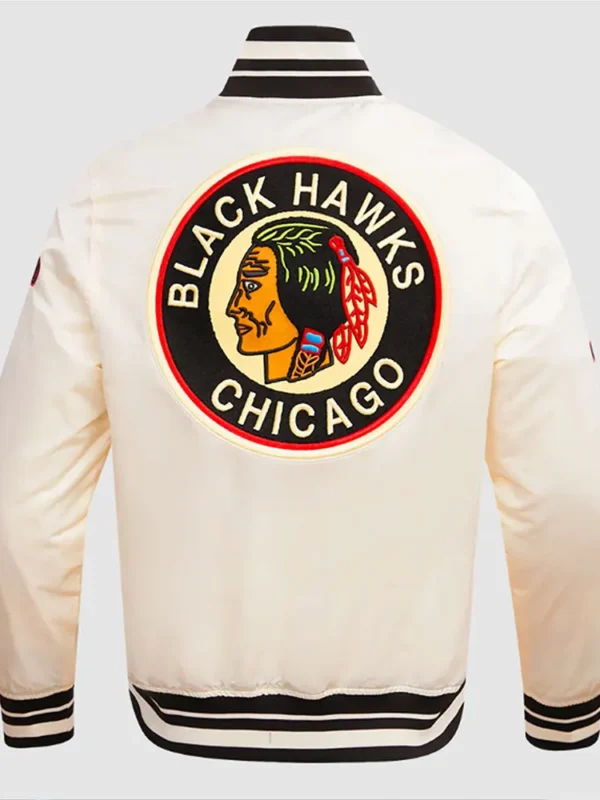 Chicago Blackhawks Retro Classic Rib Satin Jacket