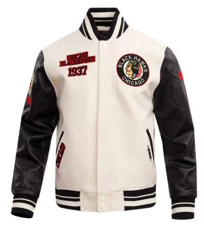 Chicago Blackhawks Retro Classic Rib Varsity Jacket