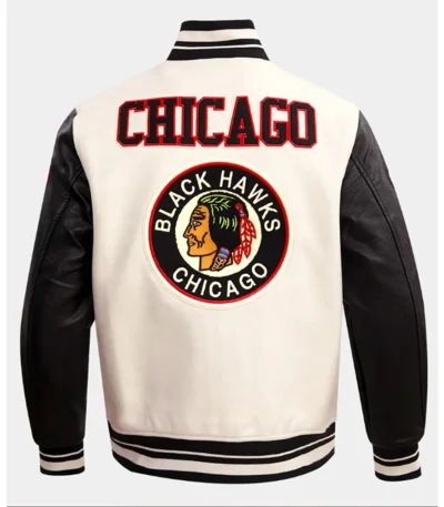 Chicago Blackhawks Retro Classic Rib Varsity Jacket