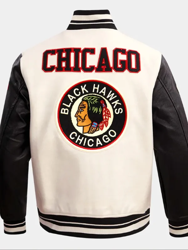 Chicago Blackhawks Retro Classic Rib Varsity Jacket