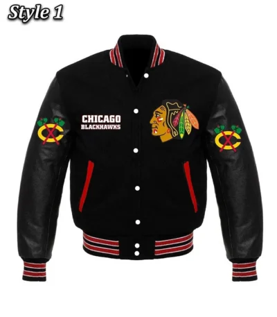Chicago Blackhawks Styles Varsity Jacket