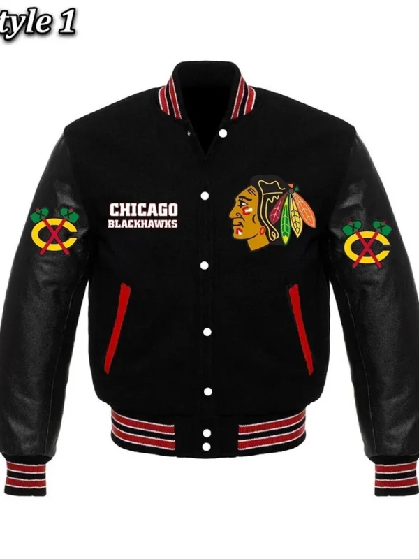 Chicago Blackhawks Styles Varsity Jacket