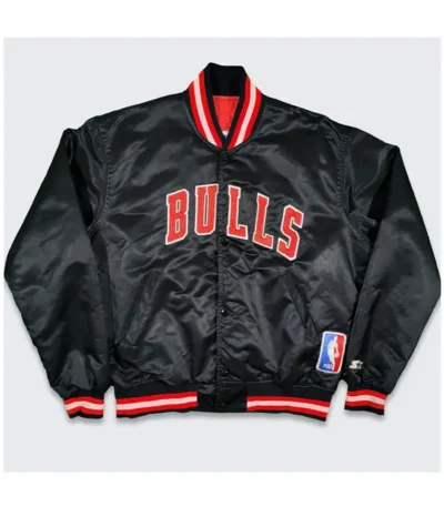 Chicago Bulls 80’s Black Bomber Jacket