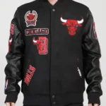Animal Patches Chicago Bulls Varsity Jacket