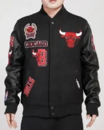 Animal Patches Chicago Bulls Varsity Jacket