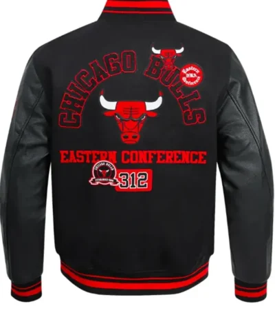 Area Code Chicago Bulls Classic Rib Varsity Jacket