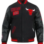 Area Code Chicago Bulls Classic Rib Varsity Jacket
