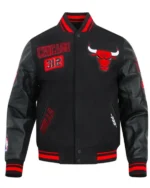 Area Code Chicago Bulls Classic Rib Varsity Jacket