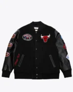 Vintage Chicago Bulls Black Out Logo Varsity Jacket