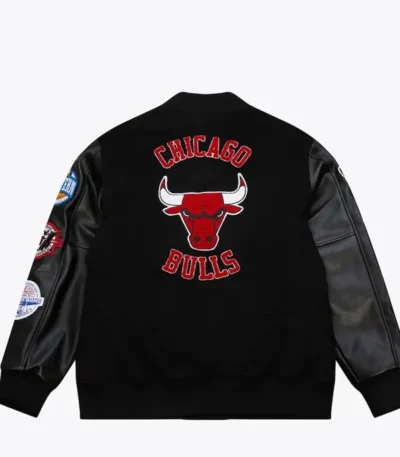 Vintage Chicago Bulls Black Out Logo Varsity Jacket