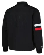 Chicago Bulls Black Stitch Applique Bomber Jacket