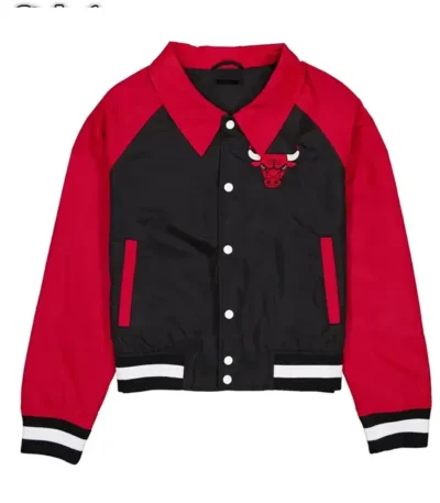 Throwback Chicago Bulls Black And Red Jacket