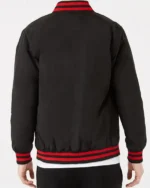 Cotton Chicago Bulls Bomber Black Jacket