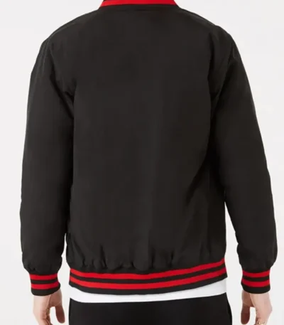 Cotton Chicago Bulls Bomber Black Jacket
