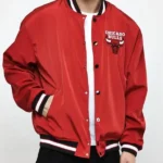 Red Chicago Bulls Bomber Jacket