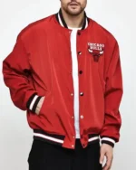Red Chicago Bulls Bomber Jacket