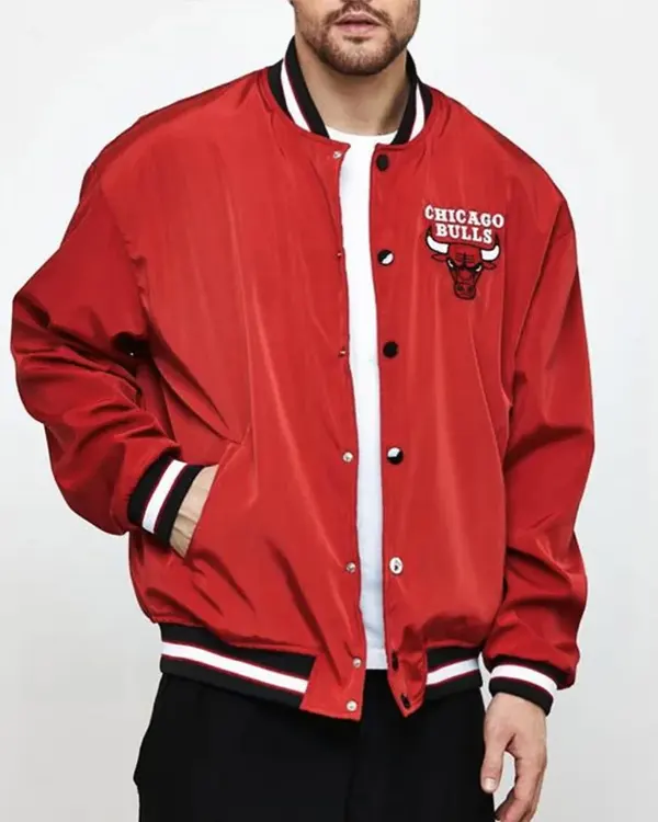 Red Chicago Bulls Bomber Jacket Red Chicago Bulls Bomber Jacket