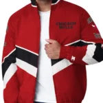 Captain Chicago Bulls Red Varsity Satin Jacket
