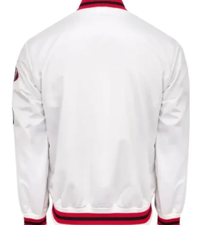Chicago Bulls City Collection White Varsity Satin Jacket