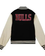 Classics Chicago Bulls Black And Off White Varsity Jacket