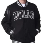 Clutch Hitter Chicago Bulls Black Varsity Jacket