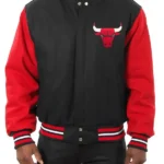 Chicago Bulls College Varsity Black And Red Jacket