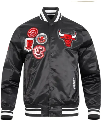 Diy Pick Stitch Classic Rib Chicago Bulls Satin Jacket