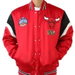 Chicago Bulls Eastern Scarlet Satin Jacket