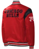 Chicago Bulls Force Play Red Varsity Satin Jacket