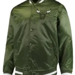Chicago Bulls Forest Green Satin Jacket