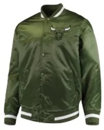 Chicago Bulls Forest Green Satin Jacket