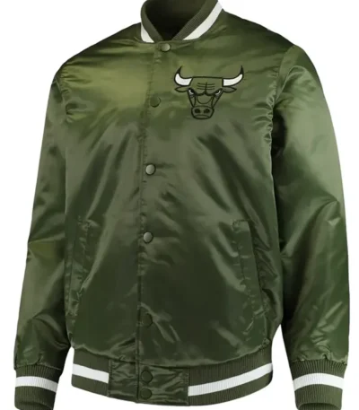 Chicago Bulls Forest Green Satin Jacket